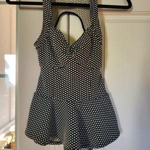 Black and White Polka Dot Top